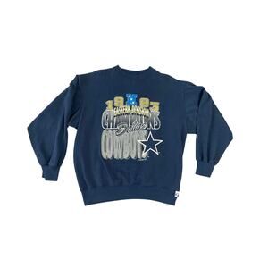 90s Vintage Dallas Cowboys Championship NFL Football Crew Neck Sweater SZ Large